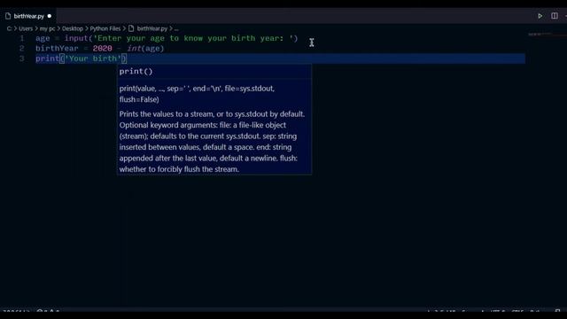 Simple Birth Year Calculator using Python смотреть онлайн