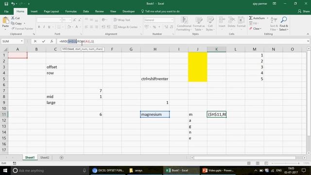 Learn Excel - Video 358- Understanding Arrays- OFFSET AND ROW - Part 2 смотреть онлайн