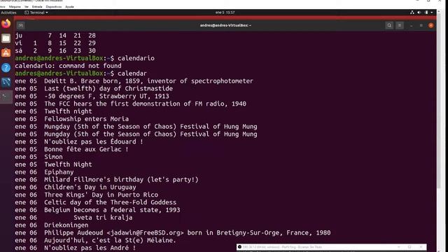 21 Calendario del Sistema ( ncal ) Parte02 | Intérprete de comandos en Linux смотреть онлайн