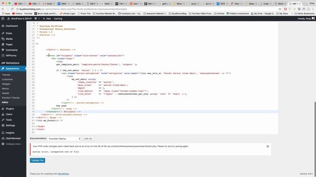 Edit Footer Copyright "Proudly powered by" in Free WordPress Theme смотреть онлайн
