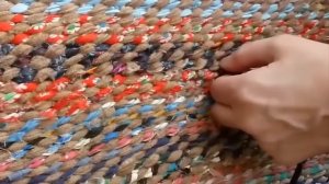 Коврик из лоскутков  Плетение верёвочка