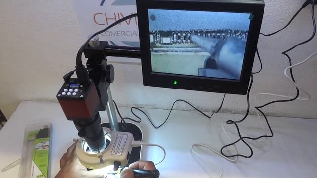 Microscopio 13Mpx, Monitor 8" смотреть онлайн
