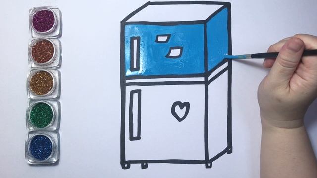 【How to draw a Refrigerator】 Easy Drawing for kids смотреть онлайн