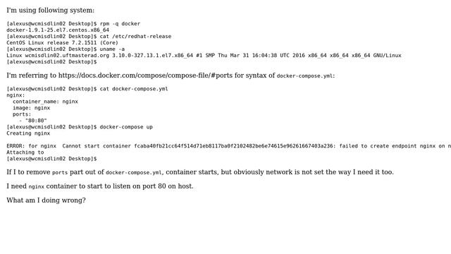 Cannot start container : failed to create endpoint X on network bridge: (2 Solutions!!) смотреть онлайн