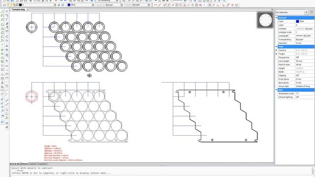 BricsCAD Sample, 18650 Battery Frame смотреть онлайн