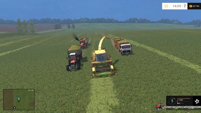 Рабочие будни 87 день.В СПК Максимовка (Уборка трав KRONE и БЕЛАРУС-3522 ,МАЗ 5551) FS 15 смотреть онлайн