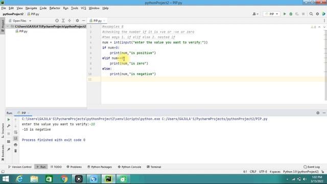 # EXAMPLE PYTHON CODE TO FIND NUMBER IS POSITIVE OR NEGATIVE OR ZERO смотреть онлайн