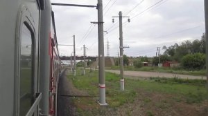 Отправление со станции Оренбург из окна поезда