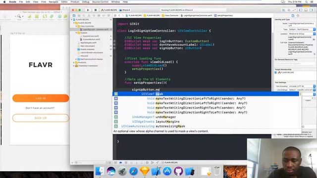 How to make a Food Recipe App with Swift iOS: Ep 4- Finishing the Login Screen смотреть онлайн