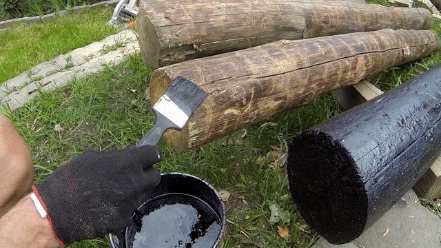 Барная стойка из брёвен! Своими руками. День -1 смотреть онлайн