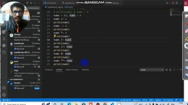 Python Operators and Operands Arithmetic, Assignment and Comparison Operator смотреть онлайн
