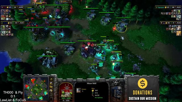 WC3 - Zimu Team Cup #1 - 2v2 Showmatch: TH000 & Fly100% vs FoCuS & LawLiet смотреть онлайн