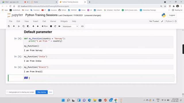 Python Training Program Session 10 || Arbitrary Arguments, Keyword Argument, Default Parameter Valu смотреть онлайн