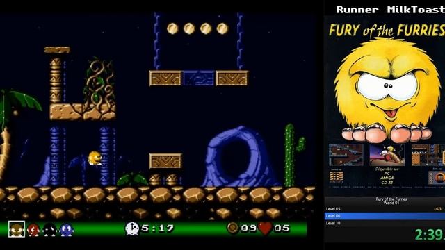 Fury of the Furries "World 01" in 05m 19s | Speedrun [Amiga] смотреть онлайн