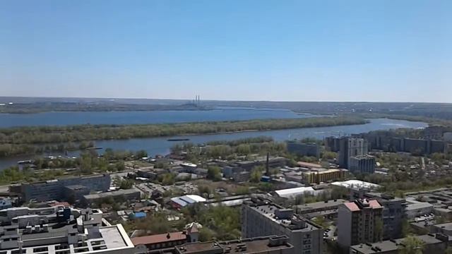 Вид с жилого комплекса на реку Днепр город Днепропетровск View from the residential complex смотреть онлайн