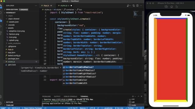 React Native Tutorial 35 - View Style Props - React Native смотреть онлайн