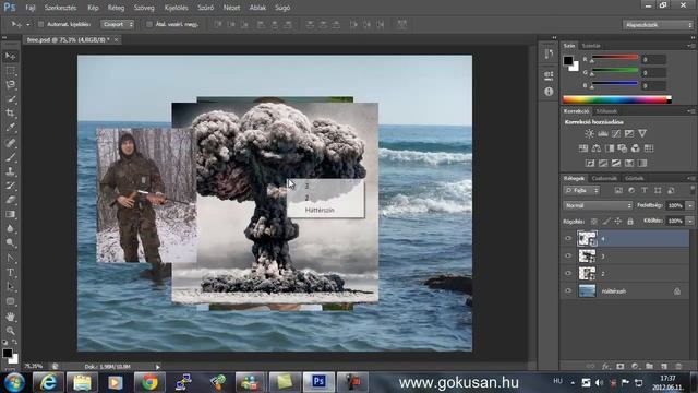 Adobe PhotoShop Fotómontázs készítése 2 lépésben. смотреть онлайн