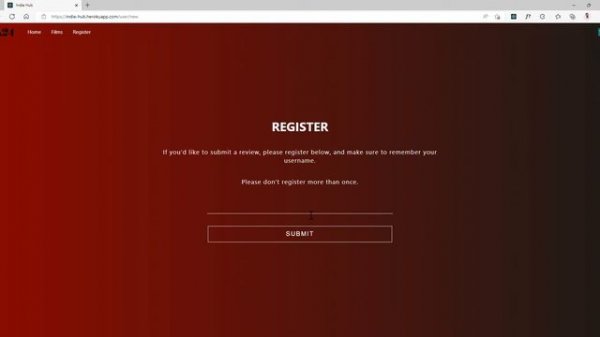 Indie Hub, Movie App, React + Ruby on Rails