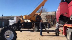 Погрузка и разгрузка комбайна Палессе GS12
