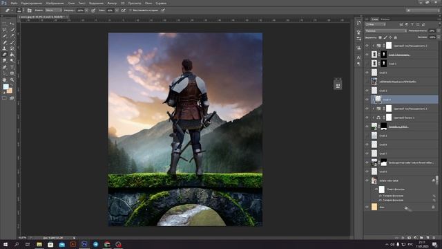 Процесс создания работы в Photoshop / тутор по фотошопу