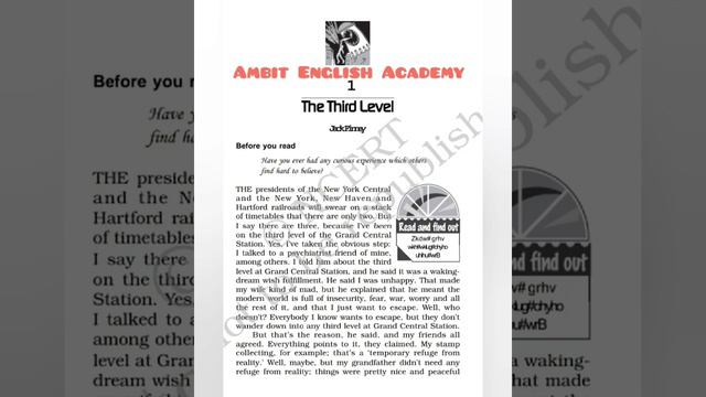 Part -1 The Third Level by Jack Finney Class 12th смотреть онлайн