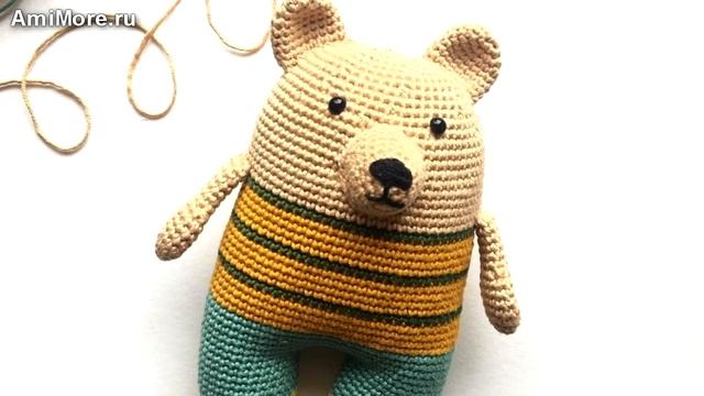 Амигуруми: схема Медведя. Игрушки вязаные крючком. Free crochet patterns. смотреть онлайн