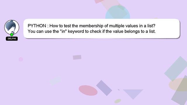 PYTHON : How to test the membership of multiple values in a list? смотреть онлайн