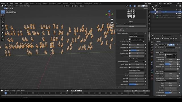 Procedural Crowds addon for Blender [Review/Tutorial] смотреть онлайн