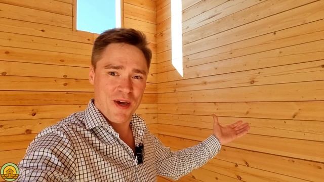 Дом из бруса 8 на 8. Проект, обзор деревянного дома. Технология строительства от Центра Домостроени смотреть онлайн