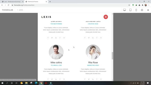 Lexis: Multipurpose Bootstrap HTML Template смотреть онлайн