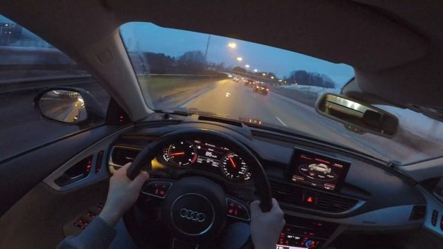 Audi A7 3.0 299HP POV Winter Evening Drive - PointOfViewCars смотреть онлайн