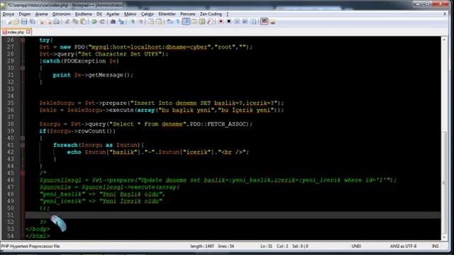 Cyber-Warrior TIM | Php Pdo ve Mysql Fonk Karşılaştırılması Part-2 смотреть онлайн
