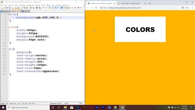 6 Ways to use colors in Css Hex Code RGBA HSLA | Learn HTML and CSS in Hindi - Lesson 25 смотреть онлайн