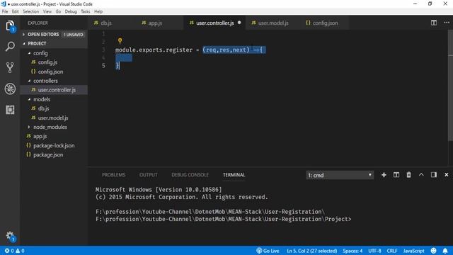 MEAN Stack User Registration Using Node JS - Part 1 смотреть онлайн