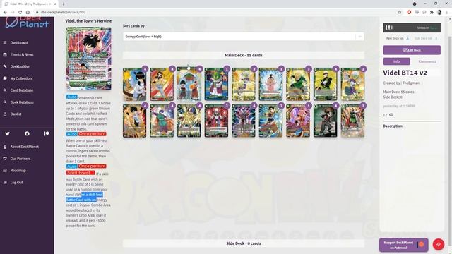 Dragon Ball Super Card Game: Set 14 Cross Spirits Videl Deck list/Discussion! смотреть онлайн