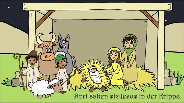 Die Weihnachtsgeschichte - the Nativity of Jesus in German - Noël en allemand смотреть онлайн