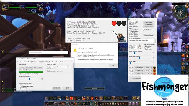 How to use the Shutdown Triggers for Fishmonger World of Warcraft fishing bot смотреть онлайн
