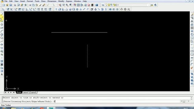 AutoCAD TUTORIAL - TRIM & EXTEND COMMAND смотреть онлайн