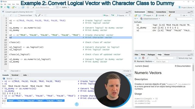 Convert Logical to Dummy Vector in R (Example) | Replace TRUE/FALSE by 0/1 | as.numeric & as.logica смотреть онлайн