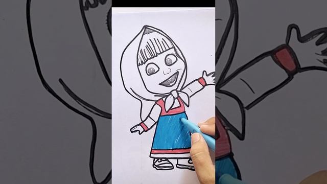 Masha Drawing,painting and coloring for kids| Toddler| how to draw #masha смотреть онлайн