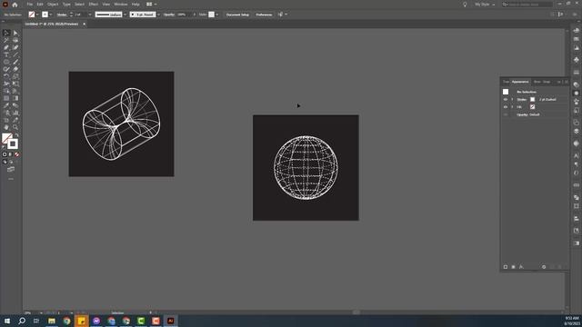 3D Wireframe Shapes in Adobe Illustrator смотреть онлайн