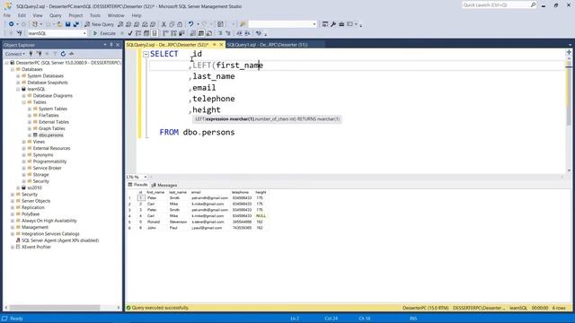 How to get FIRST CHARACTER of STRING in SQL смотреть онлайн
