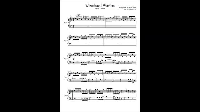 Wizards and Warriors Sheet Music смотреть онлайн