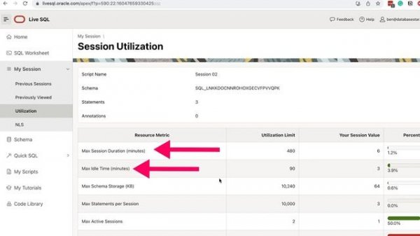Oracle Live SQL Tutorial