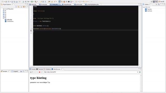 Objektorientiertes Programmieren (OOP) mit PHP5 #6 - Type Hinting смотреть онлайн