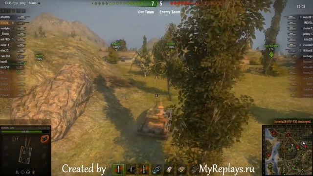 WOT: Hills - SU-122-44 - 6 frags - смотреть онлайн