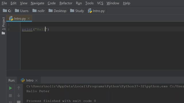 Einführung in Python! Tutorial 1 (print - Befehl, strings) / KOSTENLOSER ONLINE KURS смотреть онлайн