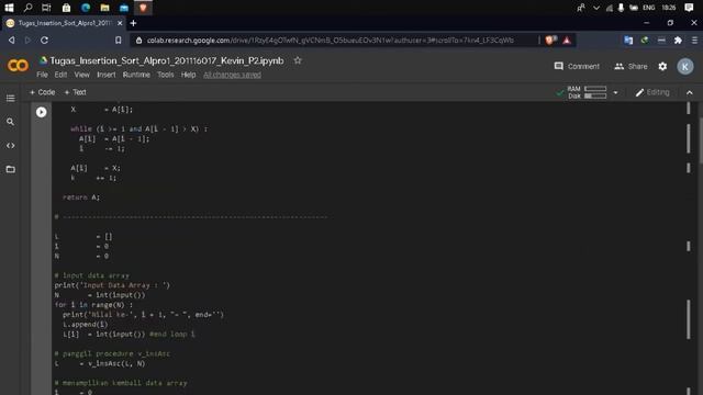Contoh Prinsip Insertion Sort Pada Python смотреть онлайн
