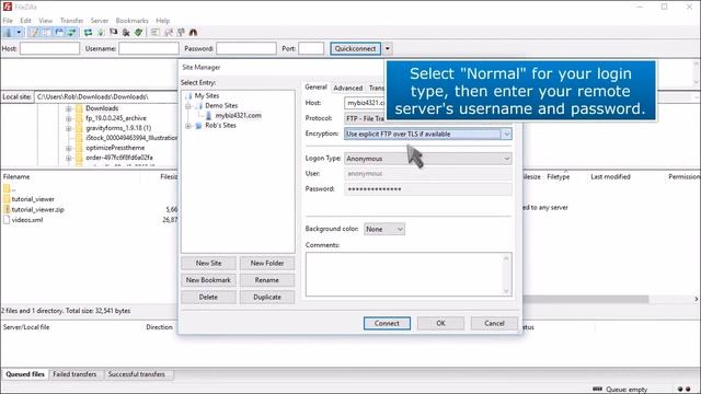 FTP: How to Set Up a Connection in FileZilla's Site Manager смотреть онлайн