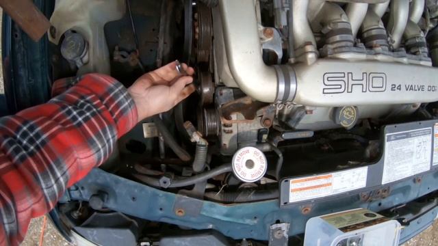 1995 Ford SHO - Alternator Swap - (how to: Serpentine Belt Tensioner) смотреть онлайн